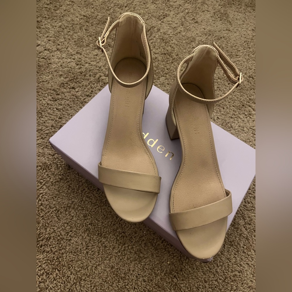 Nude Ankle Strap 2” Heels